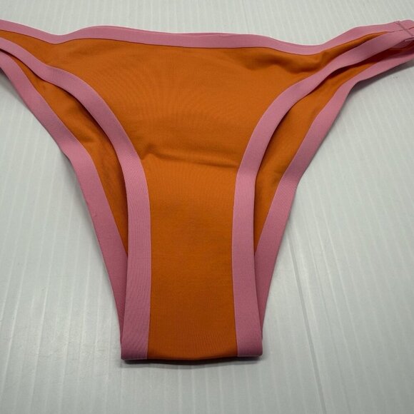 L*Space Bikini Bottom Fused Camacho Bottom Classic Orange Pink Size XS Tropical - Picture 5 of 8